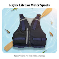 Kayaking Buoyancy Vest Comfortable Fit Fishing Flotation Vest Kayaking Safety Vest Lightweight Design Adjustable Buoyancy Aid