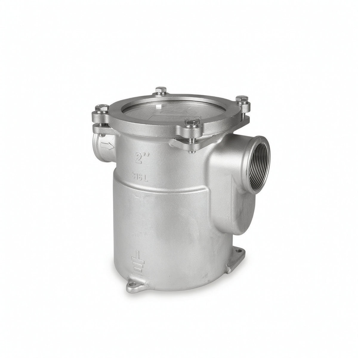 Seawater Filter Stainless Steel Sea Water Strainer Marine Strainer Easy Cleaning Raw Sea Water Filter Corrosion-Resistant