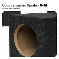 space-efficient Size Empty Square speaker enclosure Space-Saving Car Audio Accessory adaptable Design Subwoofer Cabinet Easy Installation for DIYers, Vehicle, pickup, Workshop, Garage