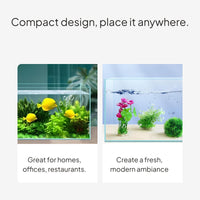 Crystal Clear Thickened Glass Desktop Fishbowl Aquarium