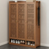 Large Capacity Multi-Layer Shoe Rack with Doors Adjustable Shelves Shoe Storage Cabinet Dust-Proof for Hallway