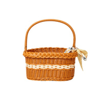 Picnic Basket with Handle Woven Wicker Basket Sturdy for Market