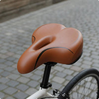 Comfortable Thick Padded Bike Saddle Easy to Clean Wide Cycle Saddle Ergonomic Design Shock Absorbing Cycle Seat Non-Slip for Road Cycling