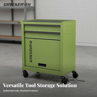 360° Swivel Casters Mobile Tool Cabinet Large Capacity Rolling Tool Chest with Drawers Effortless Ball-Bearing Slides Metal Workshop Trolley Powder Coated Finish for DIY Enthusiasts, Craftsmen, Technicians, Repair Shop, Warehouse, Basement