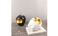 Resin Fruit Statue Modern Minimalist Geometric Fruit Decor Gilded Detail House Decoration