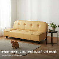Scratch Resistant Two-in-One-Use Sofa Bed Solid Wood Frame Foldable Sofa Bed High-Density Foam Folding Sleeper Couch for Apartment Dwellers, Students, Homeowners, Bedroom, Not on Ice