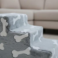 Three-Step Pet Stairs Non-Slip Three-Step Dog Stairs Thickened for Small Dogs, Cats, Bedside, Sofa
