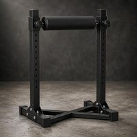 Adjustable Squat Stand Padded Roller Squat Stand Black Workout Equipment