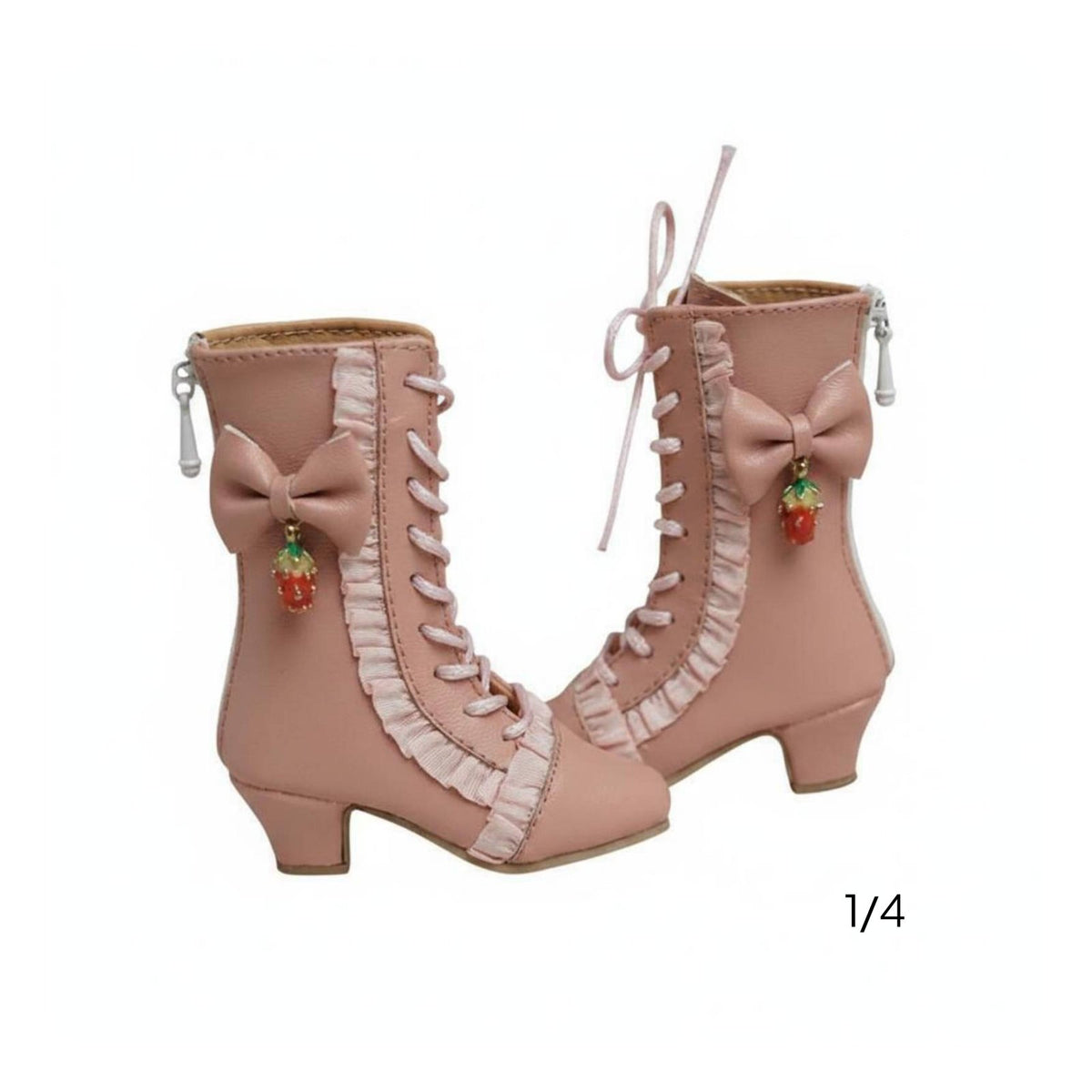 1/4 scale BJD Doll Boots Mini Size Doll Bow Boots Detailed Craft Miniature Footwear