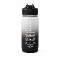 Time Marker Water Bottle Motivational Water Bottle with Flip-Top Lid Container Gradient Portable for Athletes, Gym, Travel