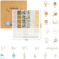 Natural Stone Beads DIY Bead Jewelry Set Vibrant Assortment DIY Jewelry Bead Set Organized Storage Box Bracelet Making Kit Great Gift Idea for Girls, Teens, Adults, Party Activity