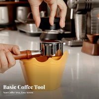 Sturdy ABS Material Espresso Knock Box Easy to Clean Knock Box Tamping Station Compact Size for Coffee Professional S, Kitchen, Home