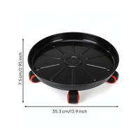Rolling Mobile Pot Stand 360 Degree Wheels Rolling Pot Tray High Weight Capacity Planter Roller Base for Indoor, Balcony