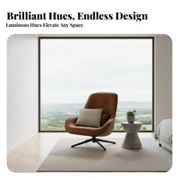 Nordic design Upholstered highspine winged Armchair Light Luxury highspine winged Armchair with Ottoman High rear Lounge Chair Ergonomic Design for Adults, Homeowners, Readers, Living Room, Bedroom, Balcony, perusing alcove