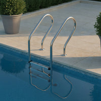 Stainless Steel Pool Ladder Anti-Slip Pool Ladder with Handrails Rust-Resistant for Homeowners
