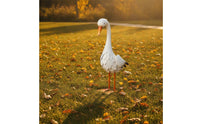 Outdoor Iron Goose Statue Freestanding Goose Garden Statue Decorative Lawn Decoration Farmhouse for Courtyard