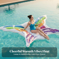 Photo Prop Butterfly Flap Pool Inflatable Lounger Built-in Handles Inflatable Flap Lounger Oversized Design Large Inflatable Water Bed Comfortable Lounging for Adults, Women, Beach, Lake