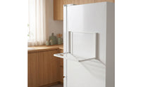 Folding Shelf with Slatted Platform Metal Folding Shelf Compact for Small Areas