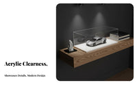 Acrylic Display Box High See-Through Quality Clear Acrylic Display Case Sturdy Construction Transparent Showcase Case for Collectors