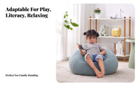 Washable Cover children's Lazy Sofa Frameless Design Convertible Bean Bag Sofa Lightweight childs' Furniture Versatile Seating for Toddlers, Girls, Parents, Kindergarten, Playroom, Reading Nook, Bedroom