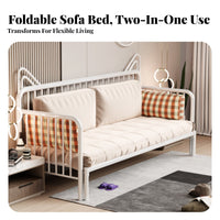 Space-Saving Pull-expandable Sleeper Sofa Foldable expandable Daybed Frame two-foldPurpose transformable Seating utilitarian aesthetic for Apartment Dwellers, Students, Homeowners, Small Spaces, Living Room, Bedroom, Home Office