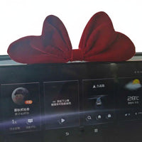 Soft Feel Velvet Car Decoration Easy Installation Car Screen Decoration Versatile Use for Girls, Drivers, Rearview Mirror