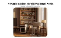Wooden Amplifier Cabinet Adjustable Shelves AV Equipment Rack Cabinet Sturdy Construction Multi-Tier Component Rack for Audiophiles, Living Room
