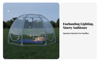 Transparent Dome Tent Celestial View Transparent Bubble Dome House Water-Resistant Camping Shelter for Outdoorsdoor Mealkers