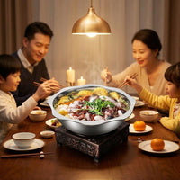 Hot Pot for Induction Cooker with Stainless Steel Single Bottom, Food Grade Thickened Material, Shabu Shabu Pot Basin, No Lid Restaurant Bowl
