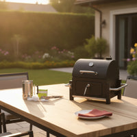Compact Charcoal Grill Portable Charcoal Barbecue Heavy-Duty Grill with Temperature Gauge Rust-Resistant for Backyard