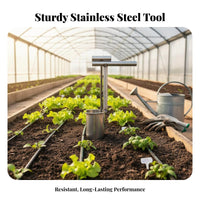 Manual Plant Transplanter Foot Pedal Design Long Handled Plant Transplanter Stainless Steel Vegetable Planter Easy to Use