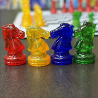 Chess Set 49 Mm King Height 4 people Chess Set Portable for  Tabletop
