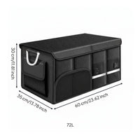 Trunk Storage Box Multi-Compartment Foldable Vehicle Organizer Waterproof Foldable Cargo Container for Camping