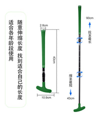 高尔夫3节伸缩练习推杆可调节长度推杆彩色握把锌合金头3节伸缩杆