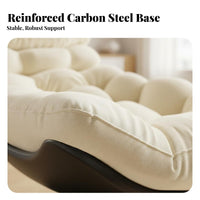 Luxurious Cushioning Upholstered Swivel Lounger Deep Seat Single Sofa Removable and Washable Cushion Lounge Chair Breathable Material for Homebodies, Students, Readers, Living Room, Bedroom, Apartment, Reading Nook