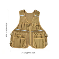 Tool Vest with Pockets Adjustable Workwear Comfortable for Jobsite, Home Repairs