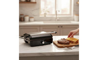 Double-Sided Heating Panini Press 2000W High Power Indoor Contact Grill Non-Stick for Home