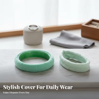 2 Pieces Stretch Textile Hair Rope No Damage Wide Elastic Hair Tie Hard-Wearing for Women, Adults, Daily Use, Travel, School