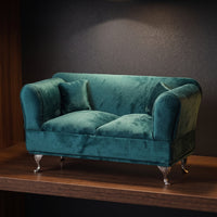 Sofa Jewelry Box Velvet Jewelry Organizer with Metal Legs Decorative for Bedside Table
