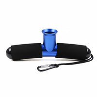 Ergonomic Arc Fishing Rod Support Holder Welded Aluminum Fishing Rod Holder Hollow Tube Waist Hanging Cord