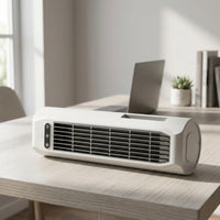 Rechargeable Desk Fan with Phone Holder Compact Wall Mount Fan with Phone Holder Personal Air Circulator Cool for Kitchen