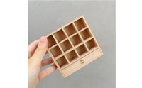 1/12 Scale Dollhouse Cabinet Unfinished 12 Compartment Cabinet Beech Wood