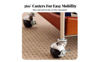 2-Tier Rolling Side Table Foldable Design 2-Tier Folding Trolley With casters