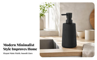 Cylindrical Ribbed Soap Dispenser Lightweight Plastic Soap Dispenser BPA-Free Plastic Safe Cosmo Round Bottle Protection