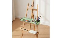 Easy to Install Foldable Easel Tray Compact Easel Tray with Compartments Portable Space-Saving for Artists, Painters, Painting, Sketching, Plein Air