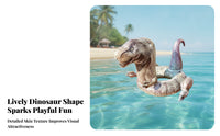 Printed Textured Pattern Dinosaur Swim Circle Raised Tail Inflatable Dinosaur Floating Seat