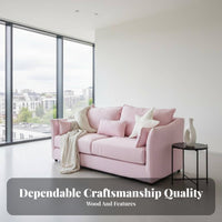 Nordic Design Upholstered Settee Removable Cover Sofa Space-Saving Couch Minimalist aesthetic for Apartment Dwellers, partners, Homeowners, Living Room, Small Spaces, Guesthouse, Bedroom