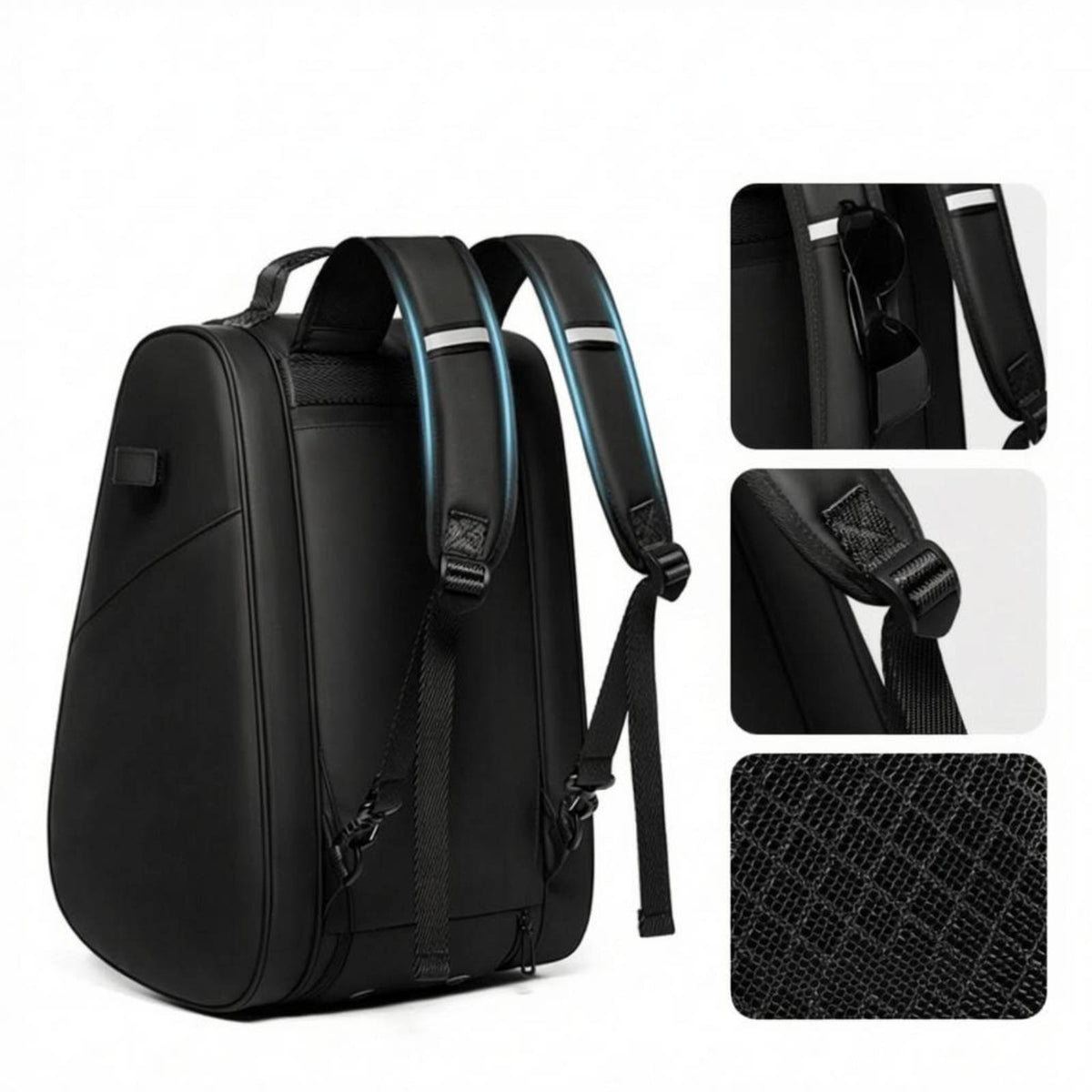 Compartmentalized Pickleball Backpack Wet Dry Separation Tennis Backpack Shoe Compartment Racket Bag Structured