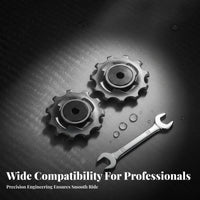2 Pieces Rear Derailleur Pulley Wheels Lightweight Rear Derailleur Pulley Hard-Wearing Guide Wheel Set for Mountain Bikers, DIY Enthusiasts