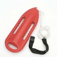 Streamlined Torpedo Buoy Easy-Grip Rescue Buoy with Rope Adjustable Torpedo Buoy with Strap Molded for Lifeguards, Swimmers, Boaters, Lakes, Boats